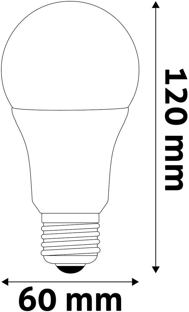 LED žárovka E27 4,9W 3000K s vysokou účinností 164lm/W